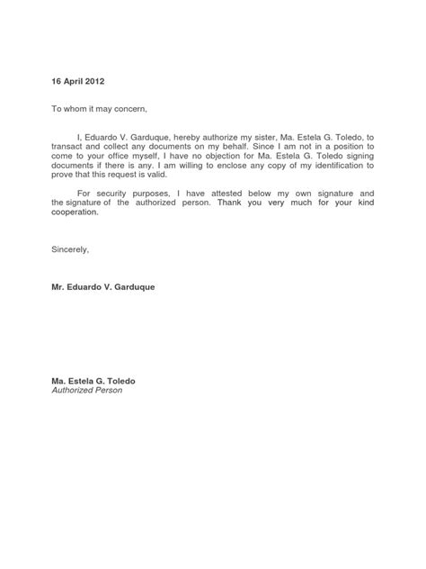 PAANO GUMAWA NG AUTHORIZATION LETTER .